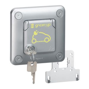 Prise de recharge pour VE Green ‘up Access avec volet verrouillable - IP55 IK10 -Fixation saillie ou encartée- Modes 1 ou 2 - 16A 230V